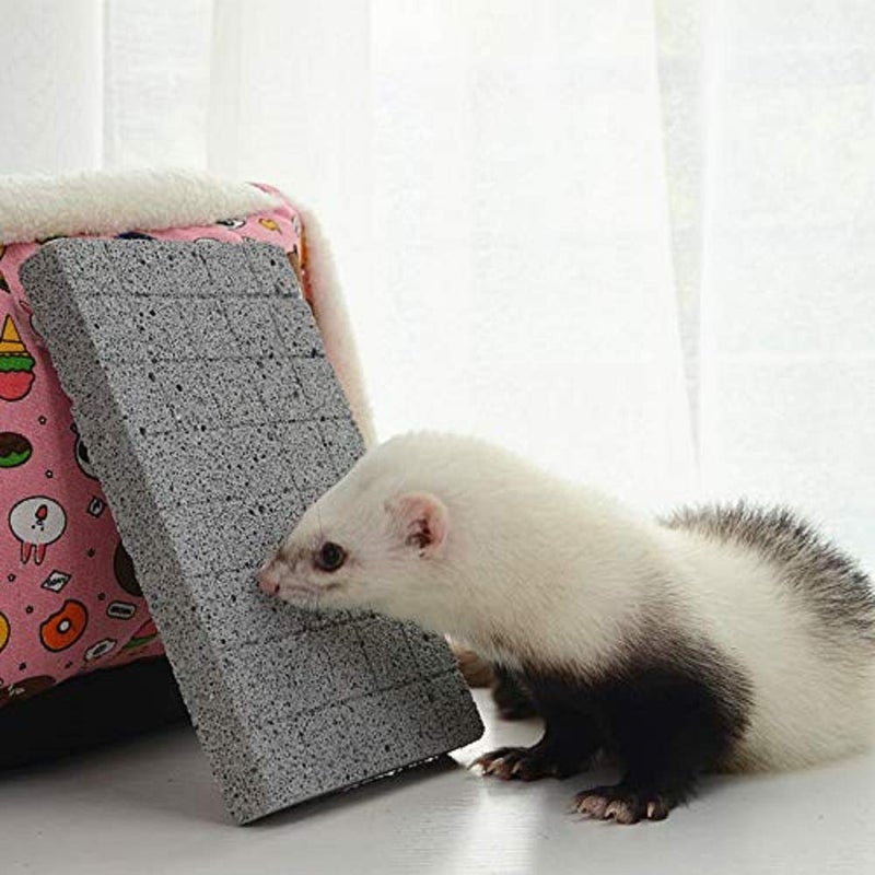 Litewoo Hamster Chew Toy Pets Grinding Teeth and Claws Lava Pumice Stone Rabbit Foot Pad for Guinea Pig Ferret Hedgehog Gerbil Bunny Rat Cage Accessories (A) - Image 5